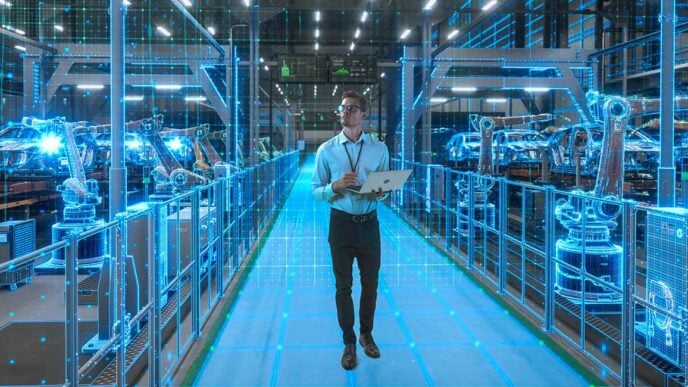 Digital twins are moving beyond simulation to play a more active role in automated manufacturing, improving uptime, throughput and process stability on the factory floor. They are now embedded in real-time control systems, shaping how machines respond and adapt, writes Ross Turnbull, Director of Business Development at Swindon Silicon Systems.