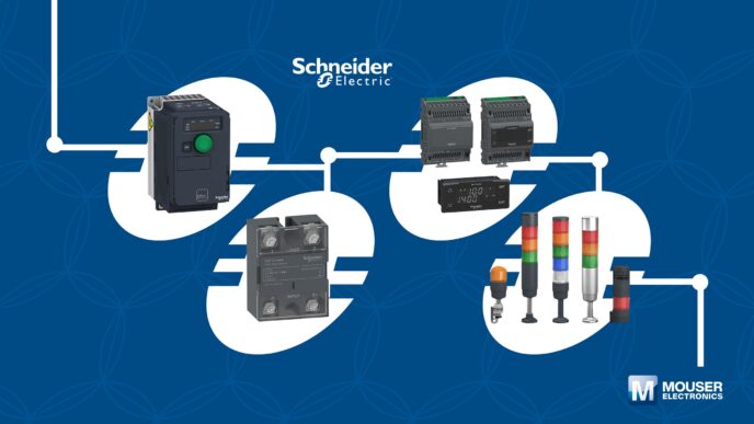 Mouser Electronics Shipping Wide Selection of Industrial Solutions from Schneider Electric