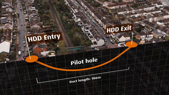 Engineering masterclass sees cables drilled underneath railway
