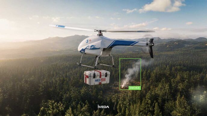 Iveda has launched a long-endurance autonomous helicopter-style drone designed to extend the reach of industrial inspection, emergency response and infrastructure monitoring beyond the limits of conventional battery-powered quadcopters.