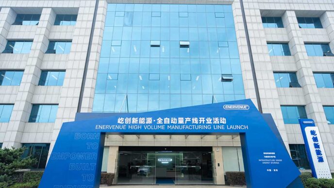 EnerVenue has started production at what it describes as the world’s first high-volume manufacturing line for its Aqueous Metal Cell.