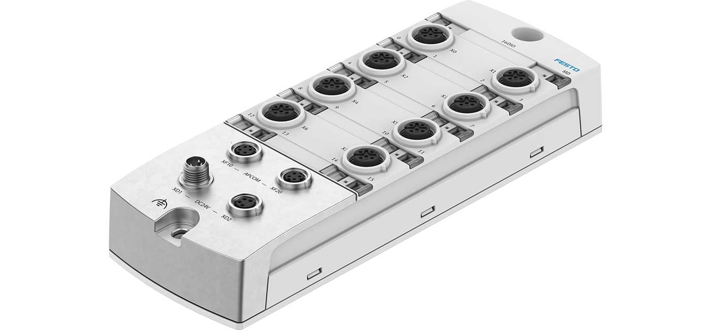 Festo has introduced a digital I/O module that allows machine builders to use the same hardware for different input and output requirements.